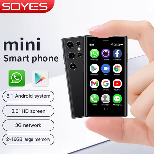 S23 Pro Mini Smartphone 3.0-Inch Display 16GB HD Dual Camera Dual SIM Quad-Core Miniature Cell Phone